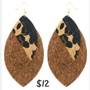 Leopard print earrings